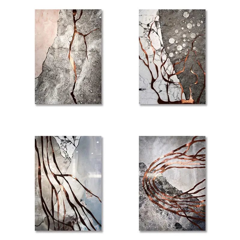 Pack - Tableau abstrait arbre Pack x4 / 15X20cm