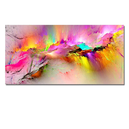 Tableau abstrait multicolore contemporain 1 / 20x45cm