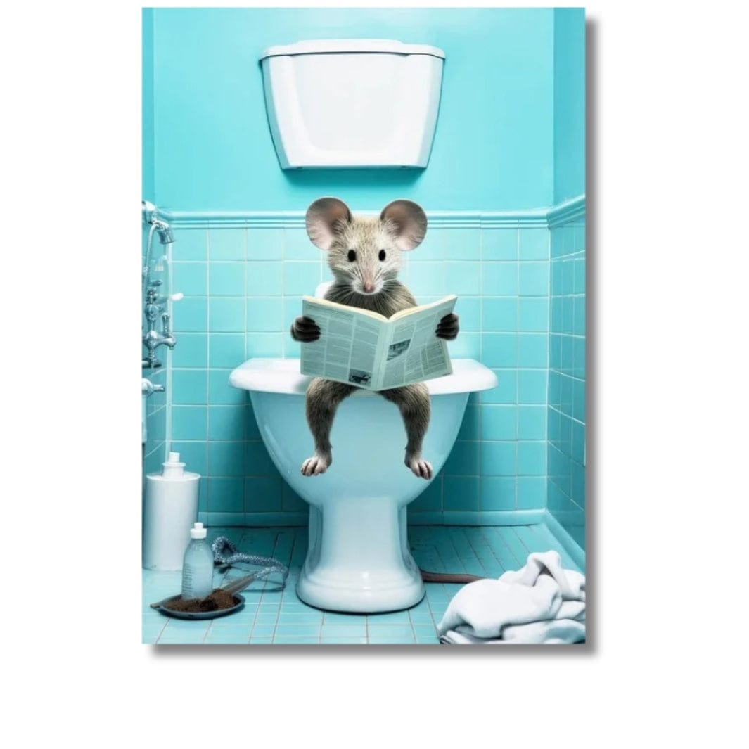 Tableau animaux comiques toilette