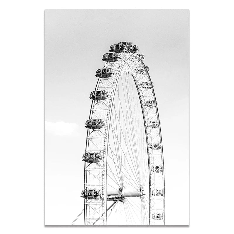 Tableau Londres noir et blanc 3 / 15x20cm