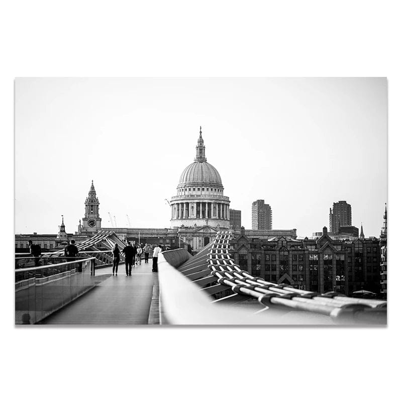 Tableau Londres noir et blanc 5 / 15x20cm