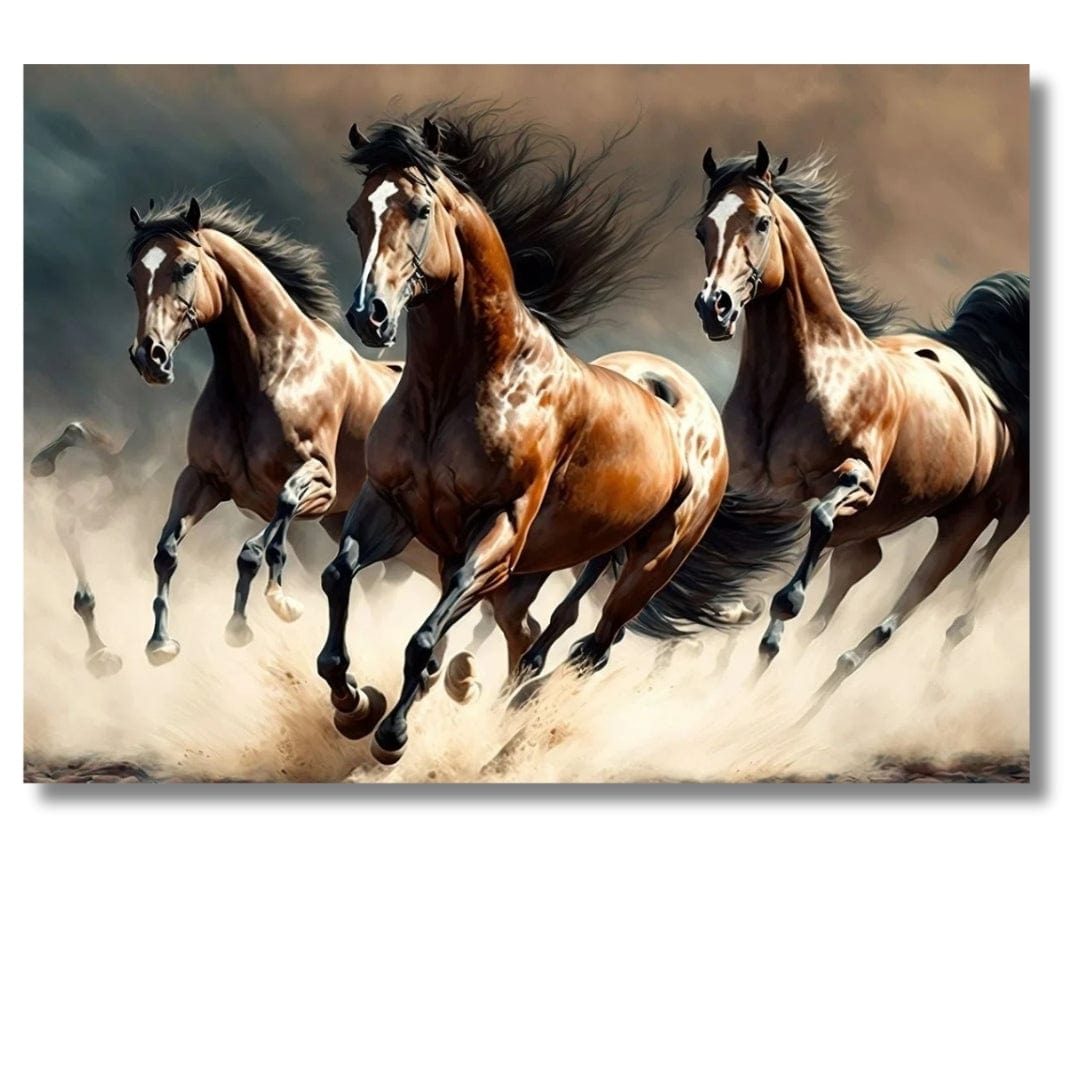 Tableau peinture chevaux 1 / 20x30cm
