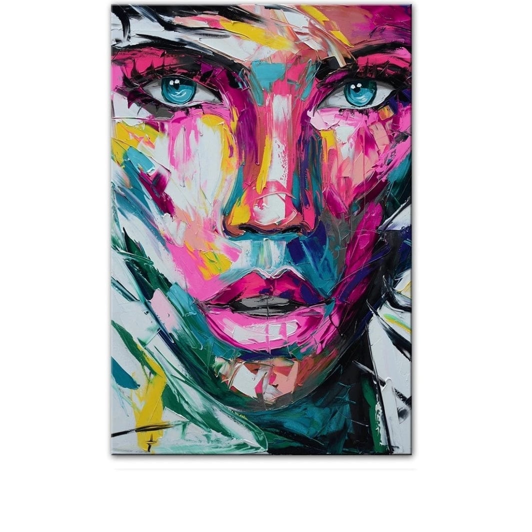 Tableau pop art visage femme 2 / 13x18cm