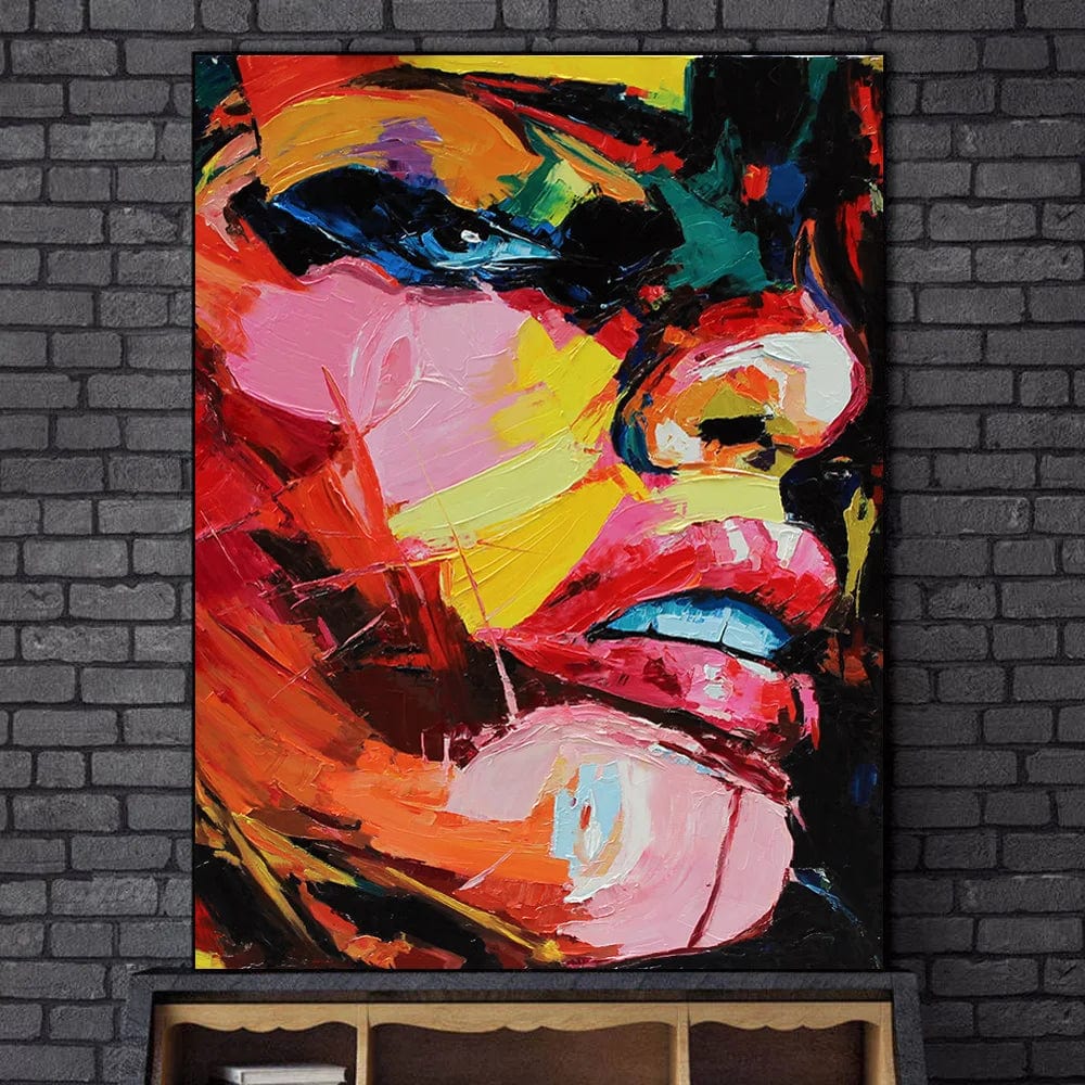 Tableau pop art visage femme