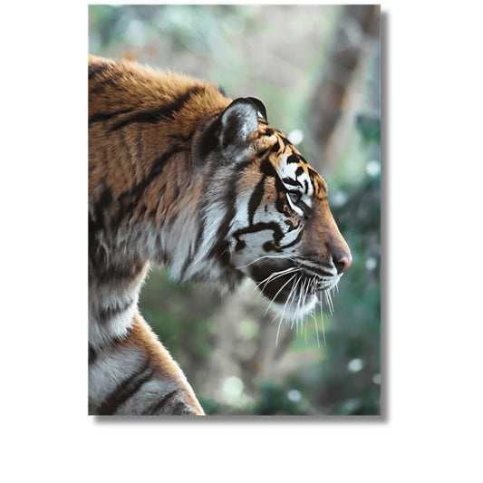 Tableau tigre dans la jungle 13x18cm
